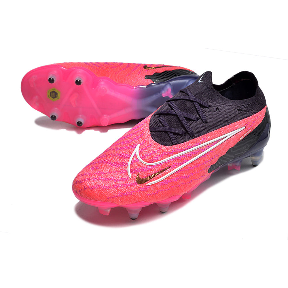 Chuteira Campo Nike Phantom GX Elite Ponta de Aluminio Preta e Rosa 