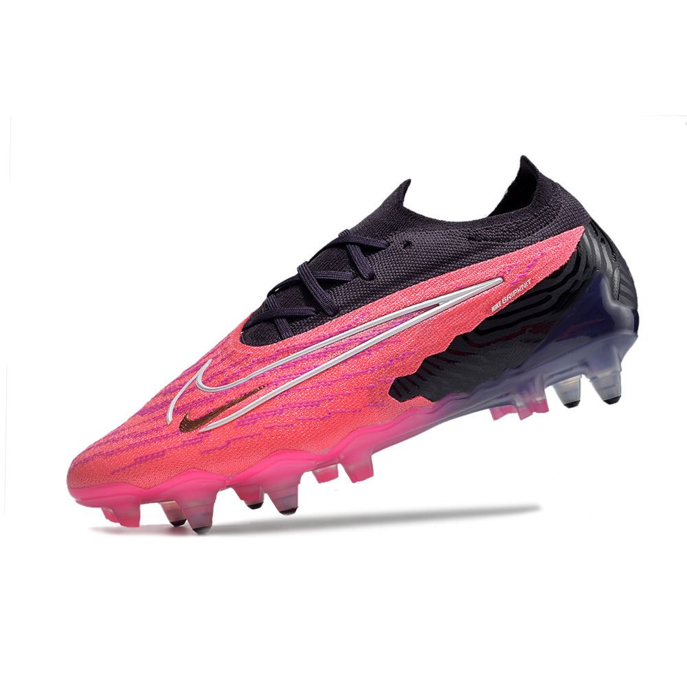 Chuteira Campo Nike Phantom GX Elite Ponta de Aluminio Preta e Rosa 
