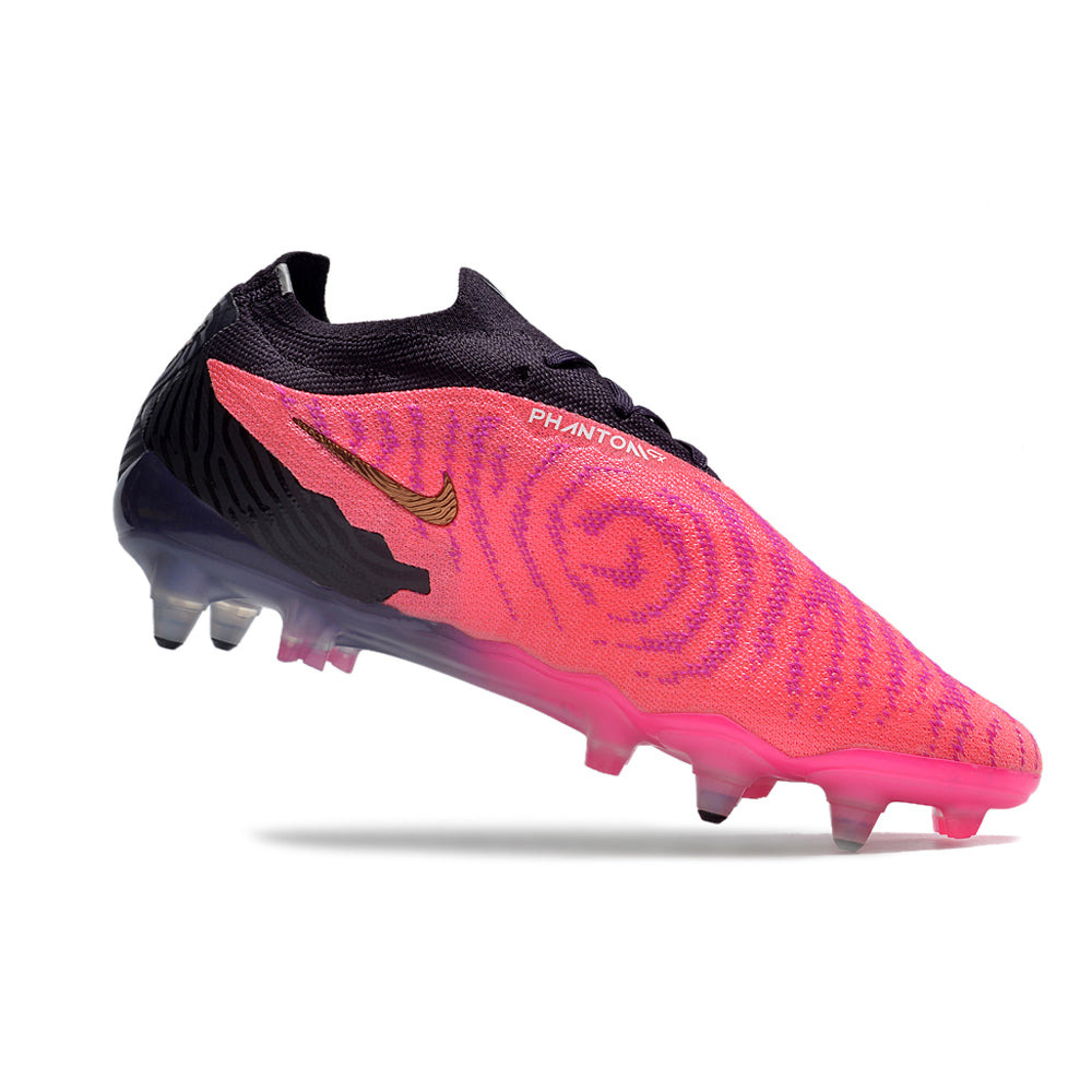 Chuteira Campo Nike Phantom GX Elite Ponta de Aluminio Preta e Rosa 
