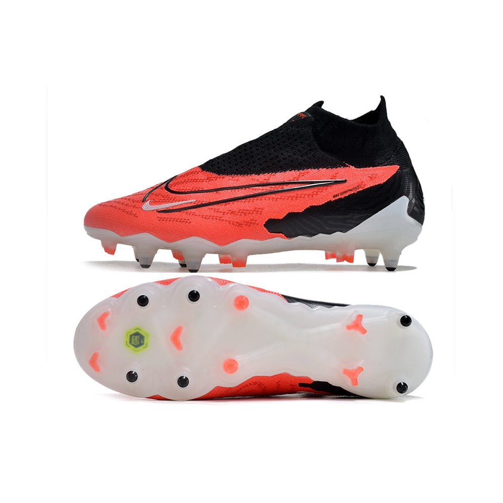 Chuteira Campo Nike Phantom GX Elite Ponta de Aluminio Preta e Vermelha 