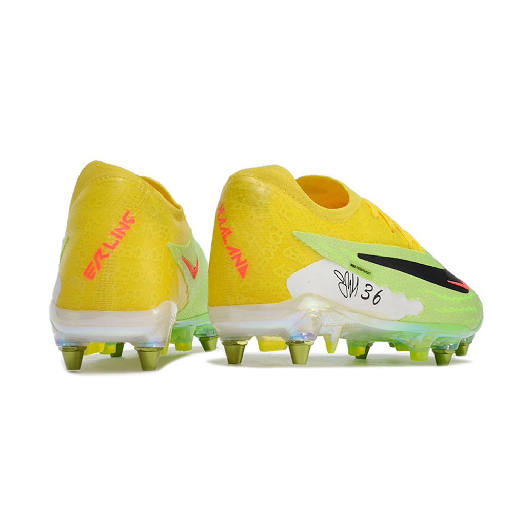 Chuteira Campo Nike Phantom GX Elite Trava Mista Amarela e Verde 