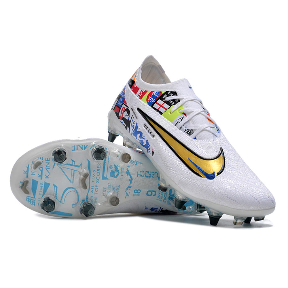 Chuteira Campo Nike Phantom GX Elite Trava Mista Branca 