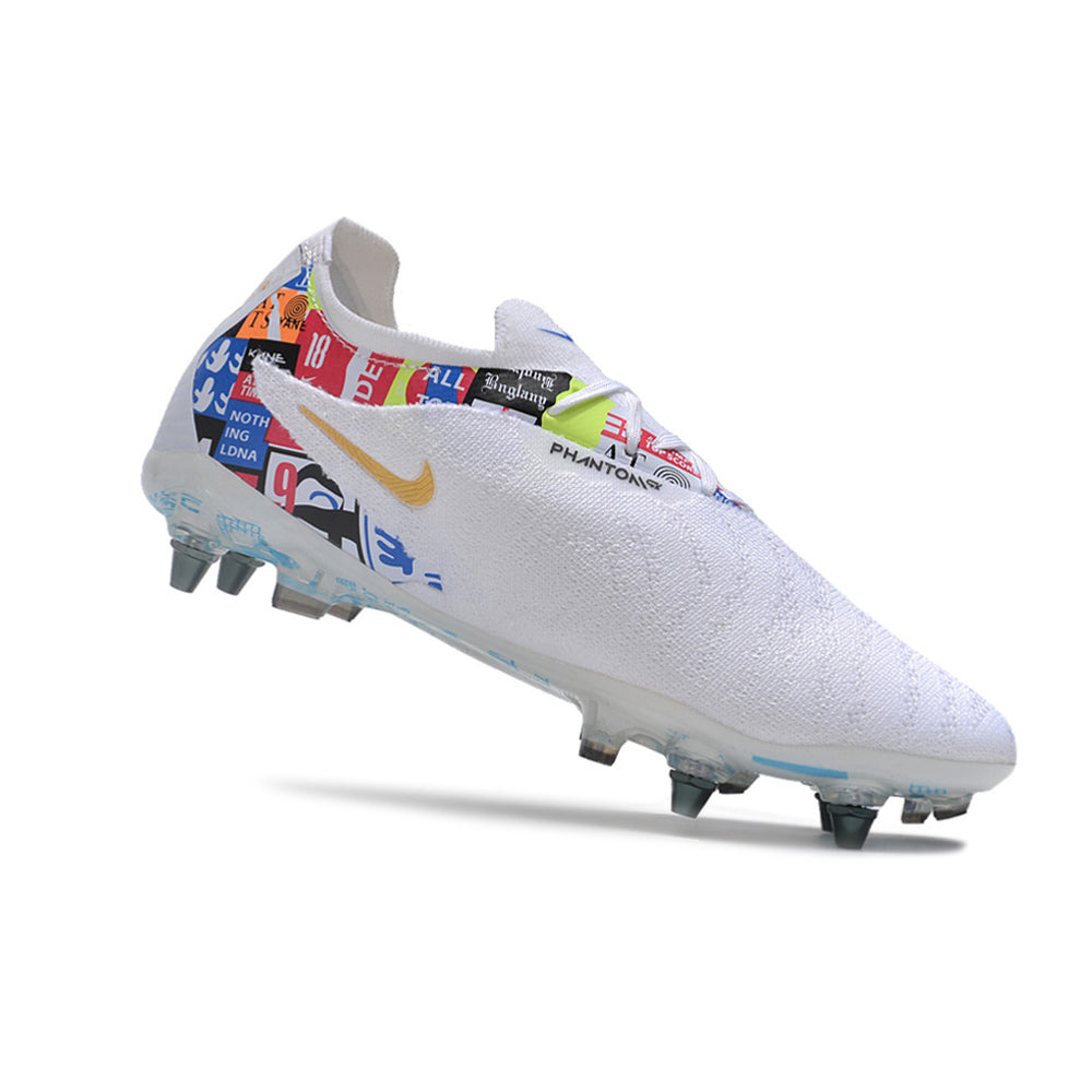 Chuteira Campo Nike Phantom GX Elite Trava Mista Branca 