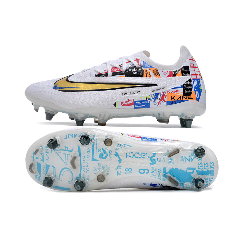 Chuteira Campo Nike Phantom GX Elite Trava Mista Branca 