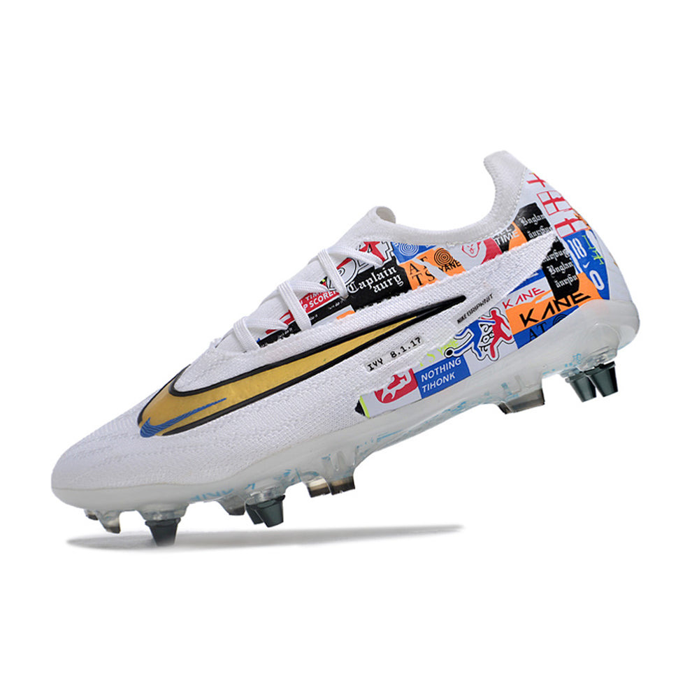 Chuteira Campo Nike Phantom GX Elite Trava Mista Branca 