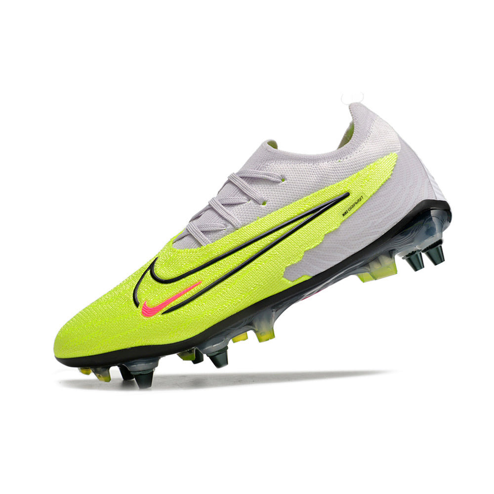 Chuteira Campo Nike Phantom GX Elite Trava Mista Cinza e Verde 