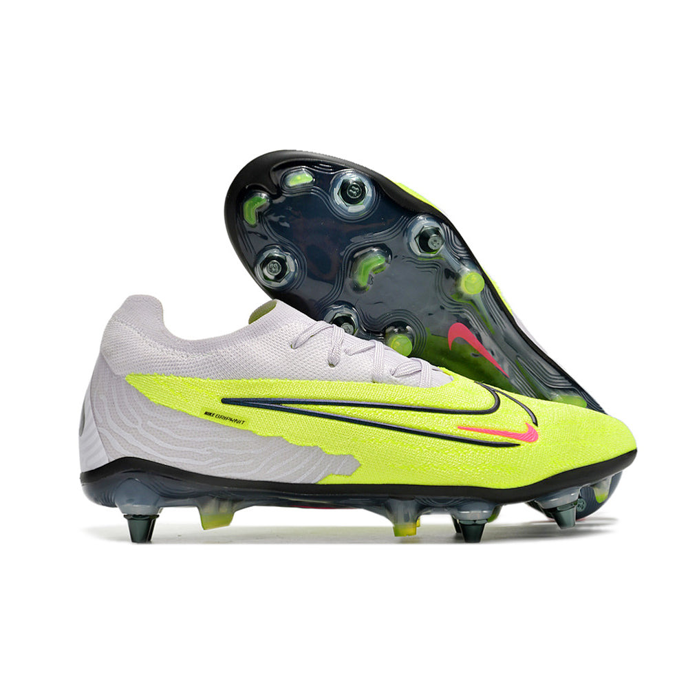 Chuteira Campo Nike Phantom GX Elite Trava Mista Cinza e Verde 