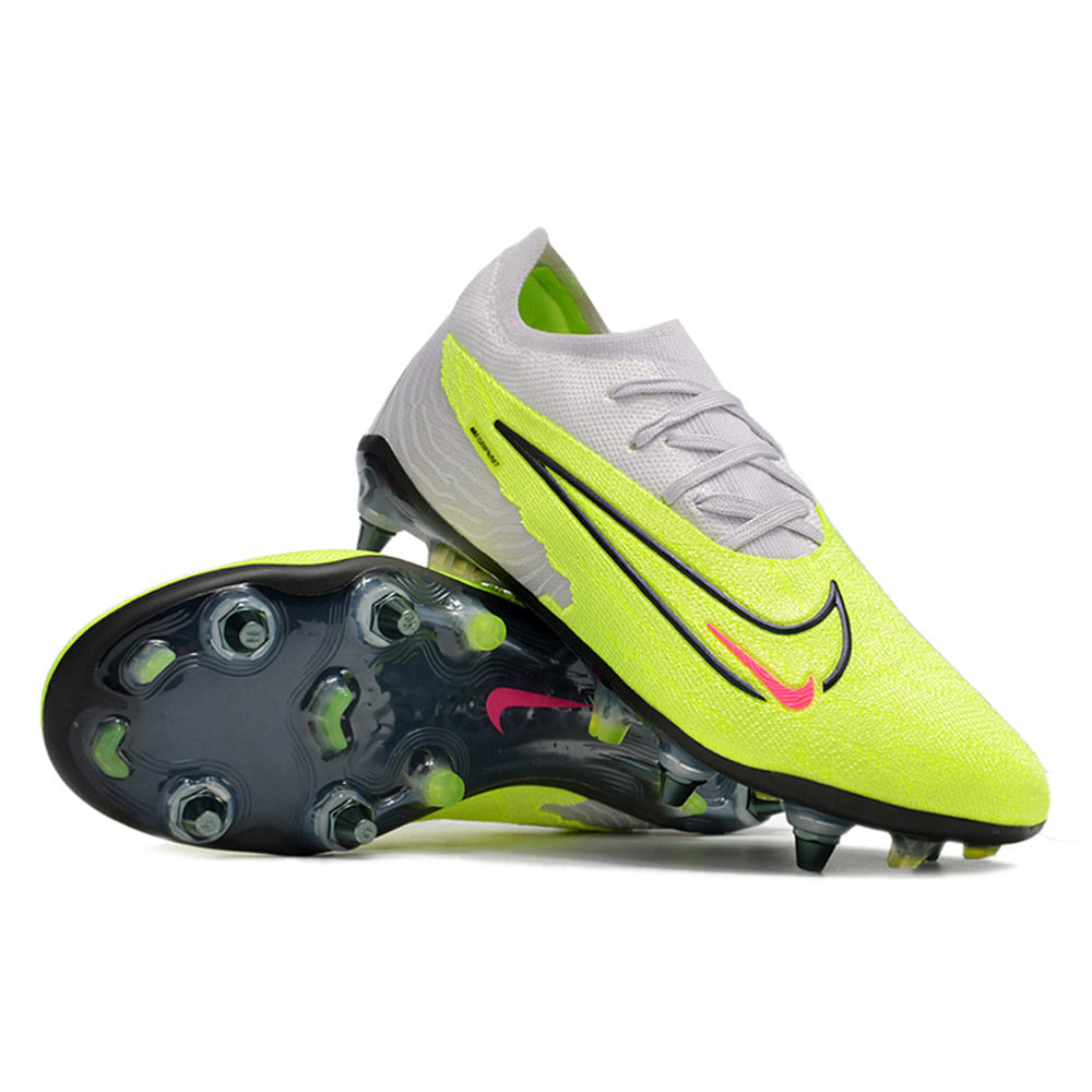 Chuteira Campo Nike Phantom GX Elite Trava Mista Cinza e Verde 