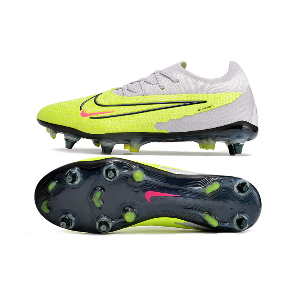Chuteira Campo Nike Phantom GX Elite Trava Mista Cinza e Verde 