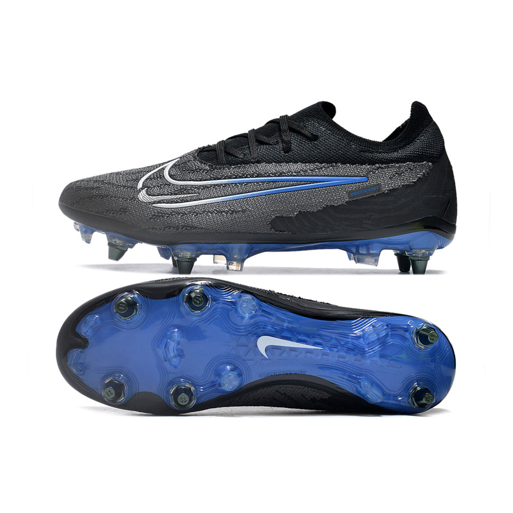 Chuteira Campo Nike Phantom GX Elite Trava Mista Preta e Azul 