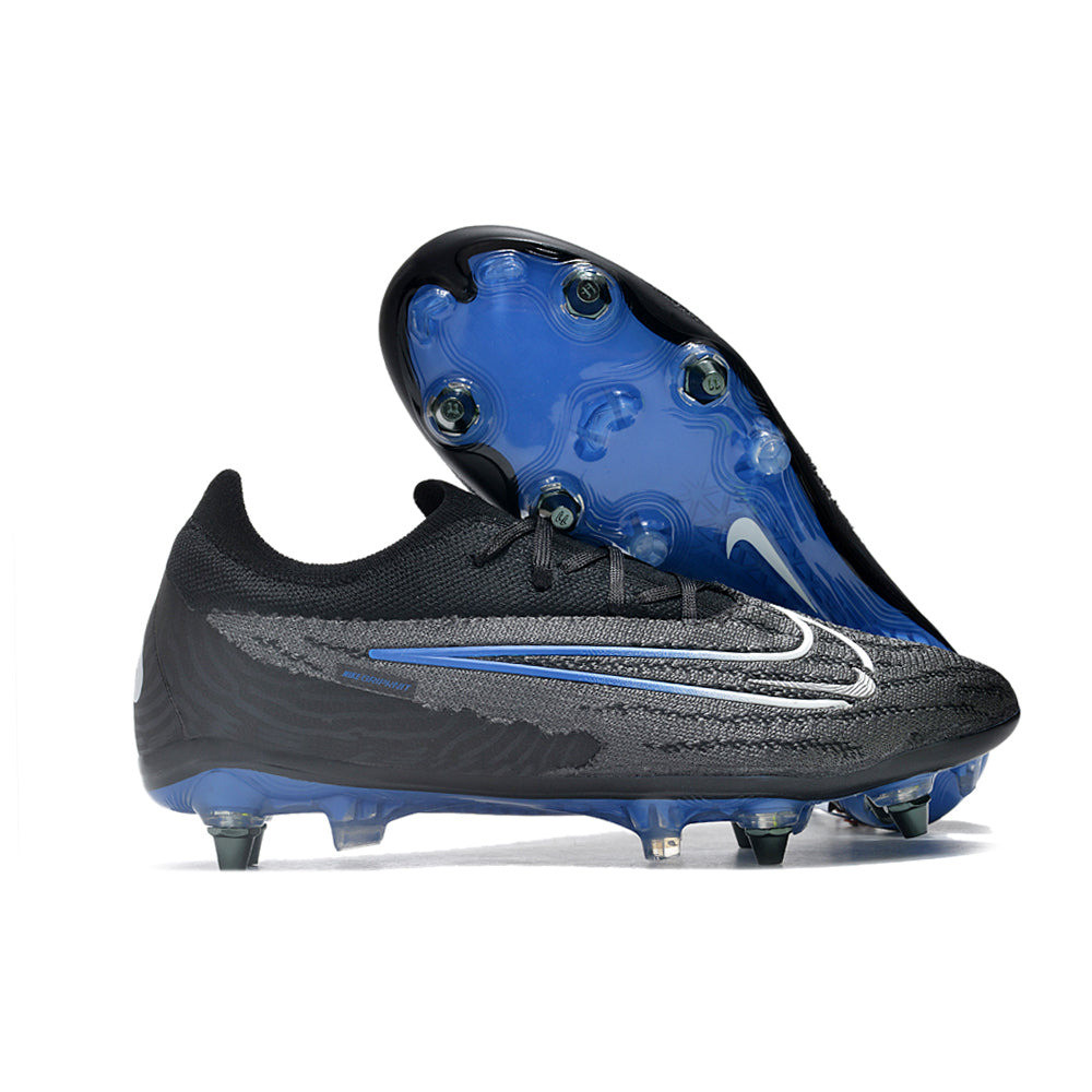 Chuteira Campo Nike Phantom GX Elite Trava Mista Preta e Azul 