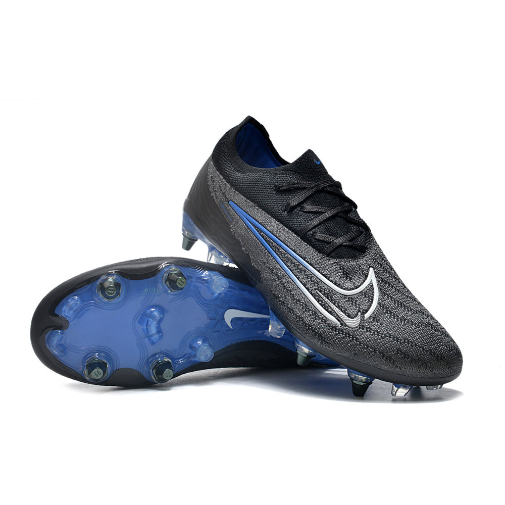 Chuteira Campo Nike Phantom GX Elite Trava Mista Preta e Azul 