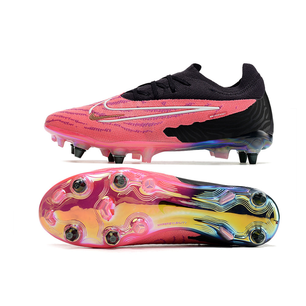 Chuteira Campo Nike Phantom GX Elite Trava Mista Preta e Rosa 