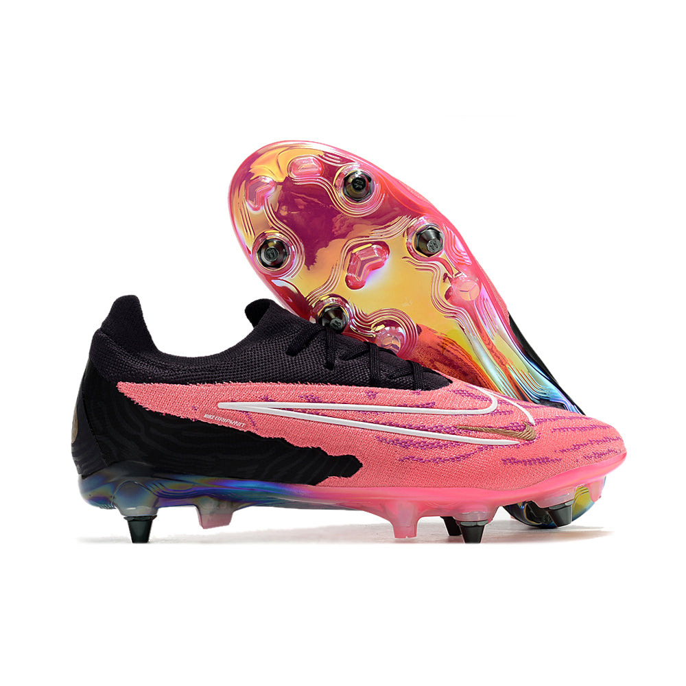 Chuteira Campo Nike Phantom GX Elite Trava Mista Preta e Rosa 