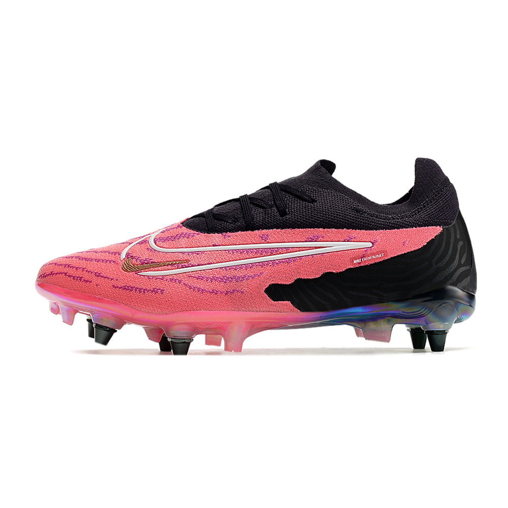 Chuteira Campo Nike Phantom GX Elite Trava Mista Preta e Rosa 