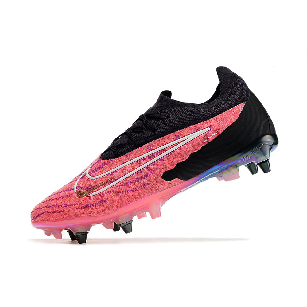 Chuteira Campo Nike Phantom GX Elite Trava Mista Preta e Rosa 