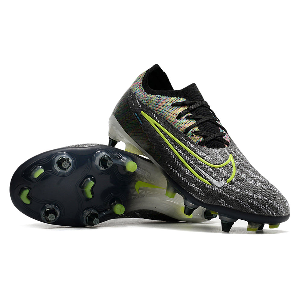 Chuteira Campo Nike Phantom GX Elite Trava Mista Preta e Verde 