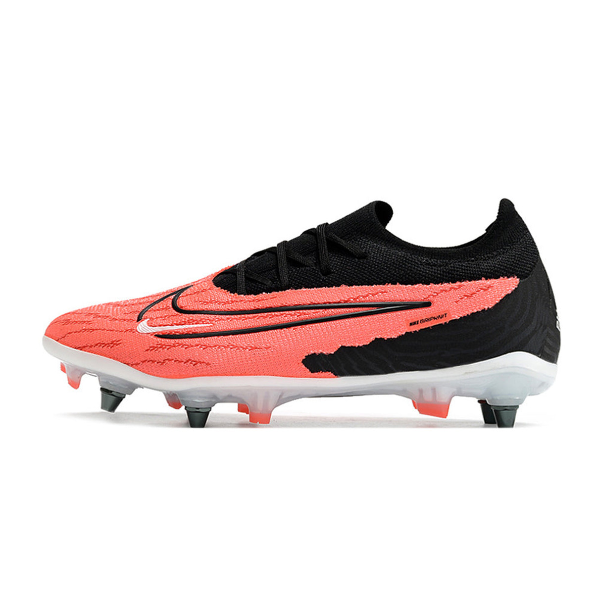 Chuteira Campo Nike Phantom GX Elite Trava Mista Preta e Vermelha