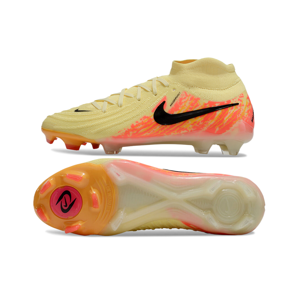 Chuteira Campo Nike Phantom Luna 2 Elite FG Amarelo e Laranja