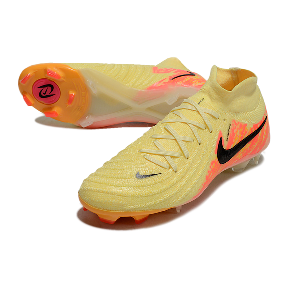Chuteira Campo Nike Phantom Luna 2 Elite FG Amarelo e Laranja