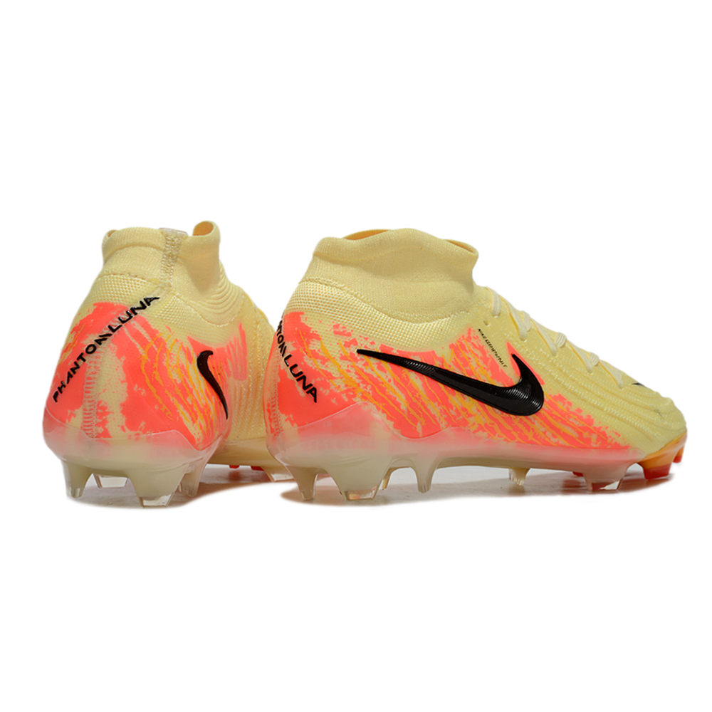 Chuteira Campo Nike Phantom Luna 2 Elite FG Amarelo e Laranja