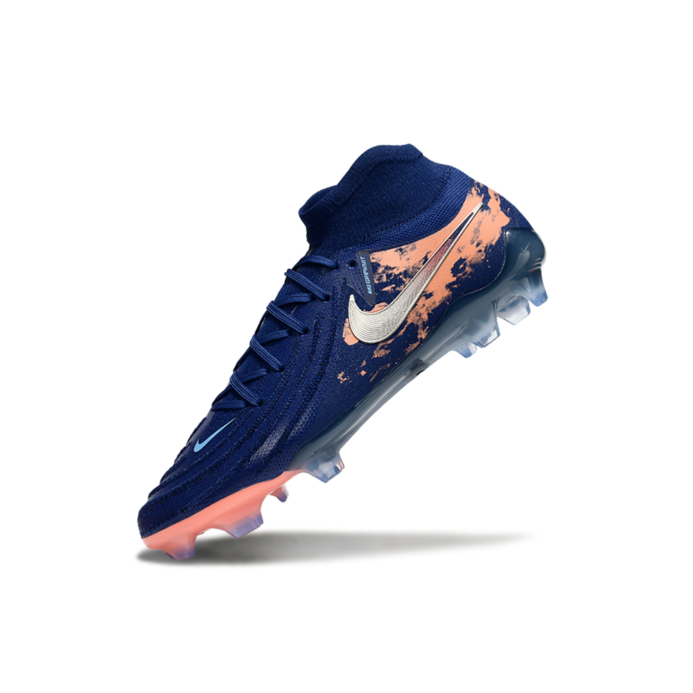 Chuteira Campo Nike Phantom Luna 2 Elite FG Azul e Laranja