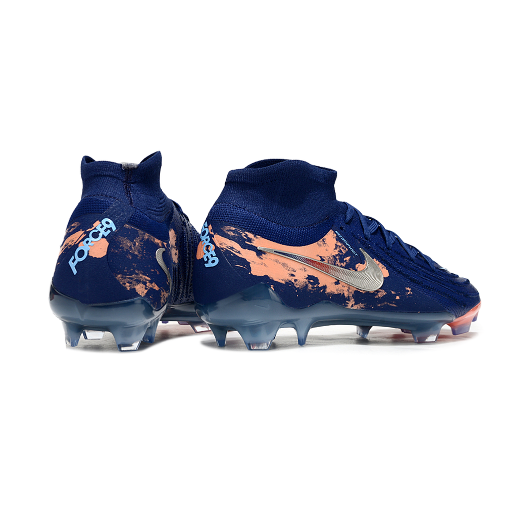 Chuteira Campo Nike Phantom Luna 2 Elite FG Azul e Laranja