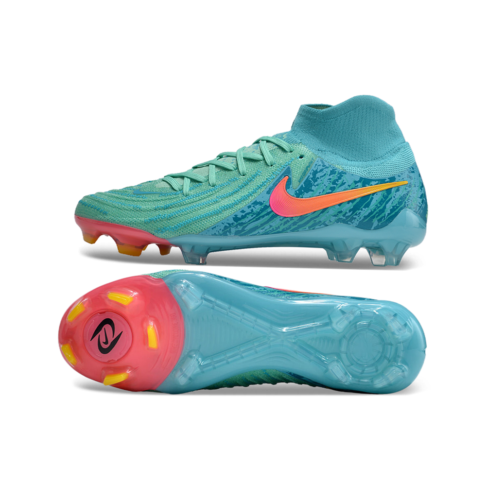 Chuteira Campo Nike Phantom Luna 2 Elite FG Azul e Verde 
