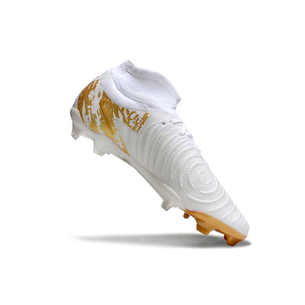Chuteira Campo Nike Phantom Luna 2 Elite FG Branca e Dourado