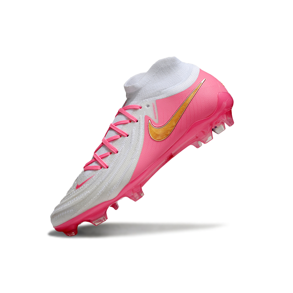 Chuteira Campo Nike Phantom Luna 2 Elite FG Branca e Rosa