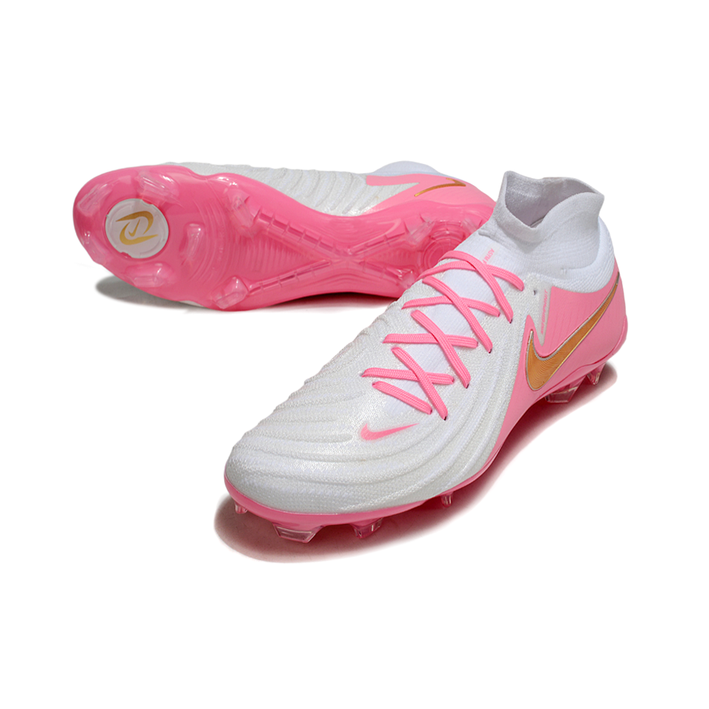 Chuteira Campo Nike Phantom Luna 2 Elite FG Branca e Rosa
