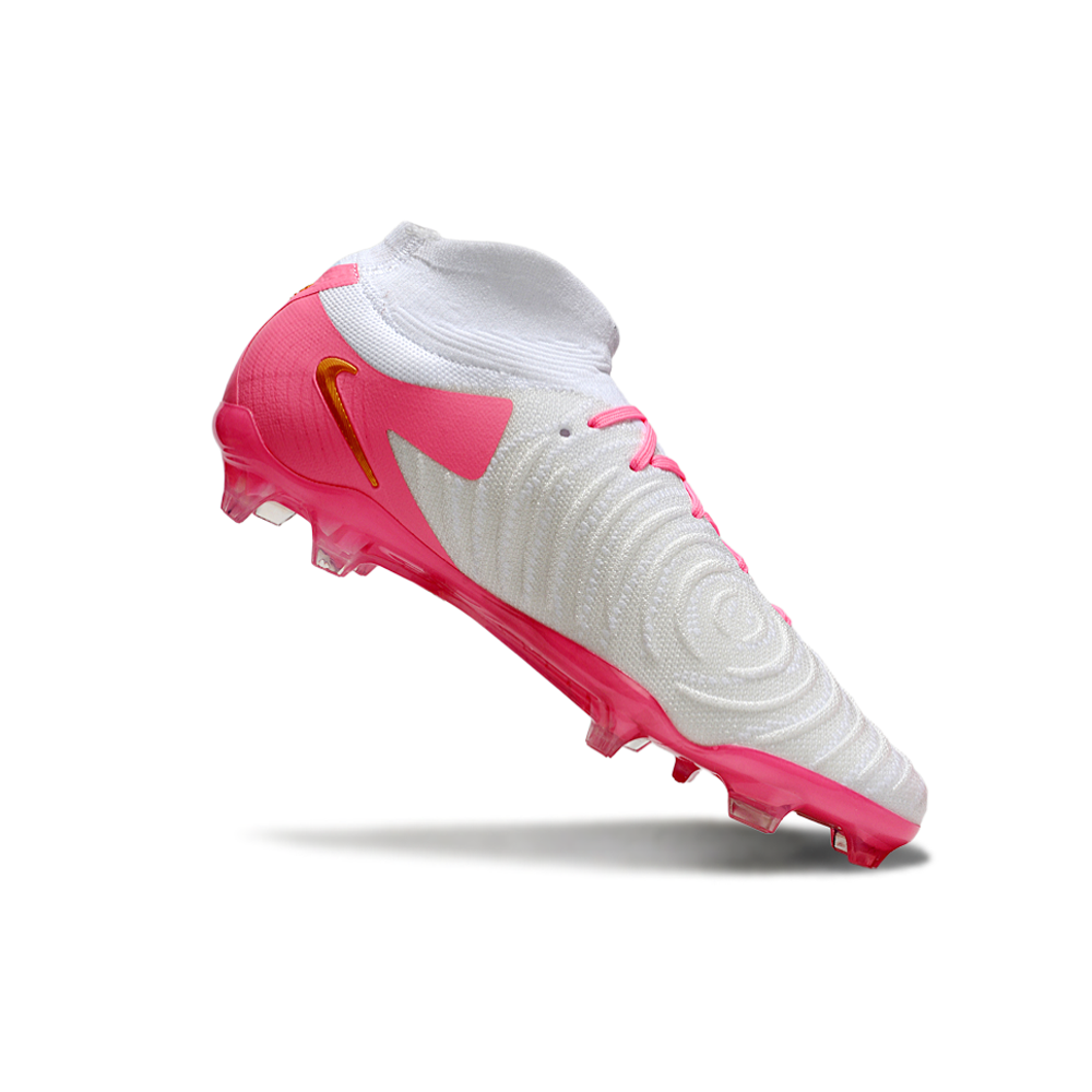 Chuteira Campo Nike Phantom Luna 2 Elite FG Branca e Rosa