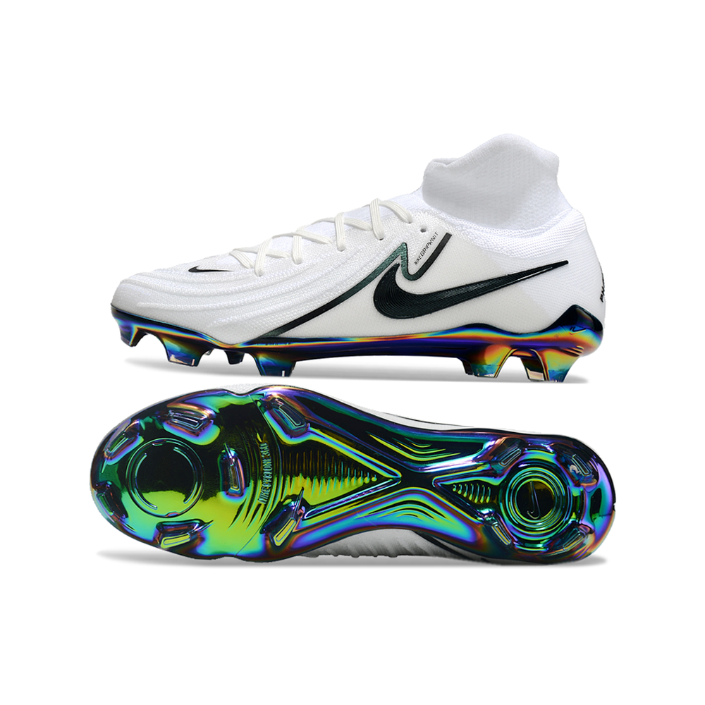 Chuteira Campo Nike Phantom Luna 2 Elite FG Branca e Verde