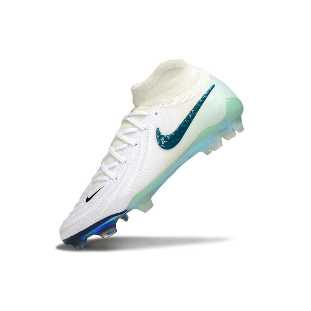 Chuteira Campo Nike Phantom Luna 2 Elite FG Branca e Verde 