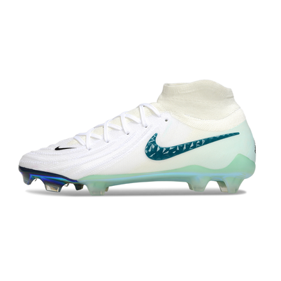 Chuteira Campo Nike Phantom Luna 2 Elite FG Branca e Verde 