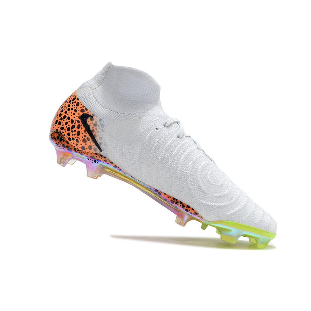 Chuteira Campo Nike Phantom Luna 2 Elite FG Branca, Preto e Laranja 