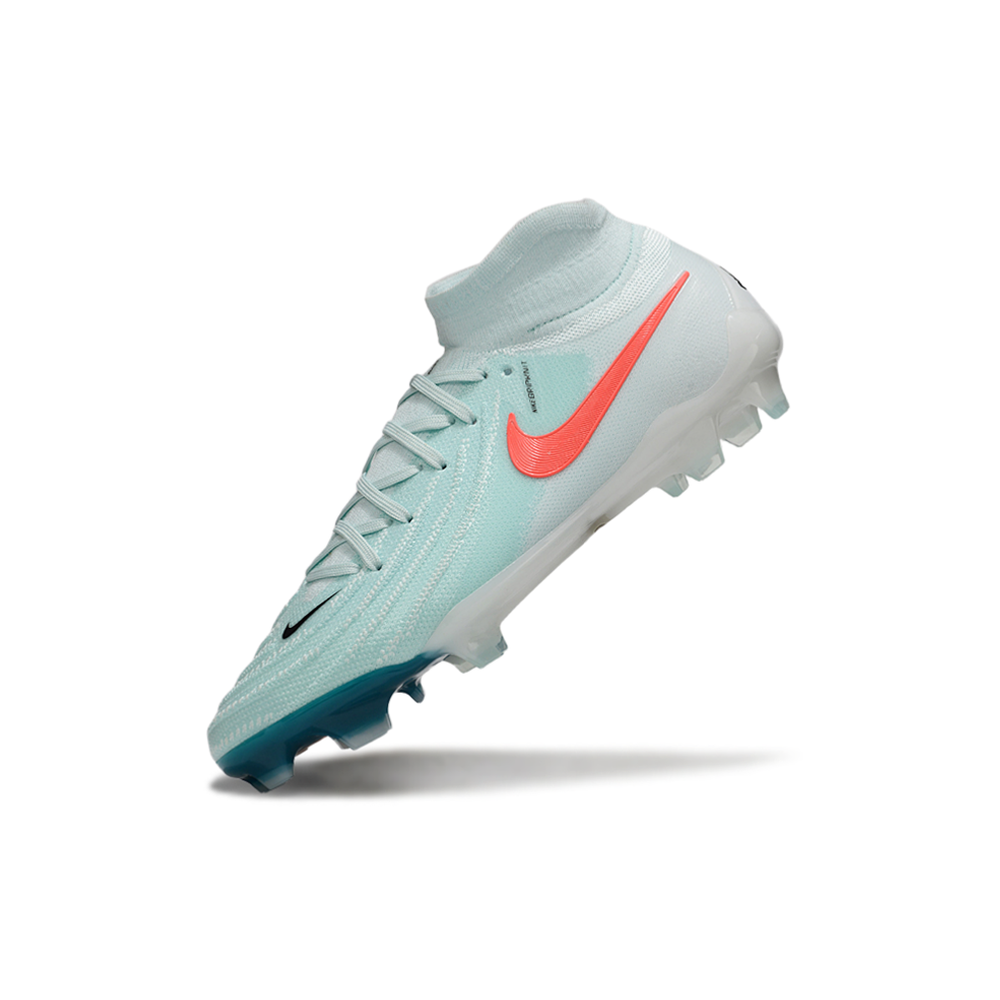 Chuteira Campo Nike Phantom Luna 2 Elite FG Branca, Verde e Laranja 