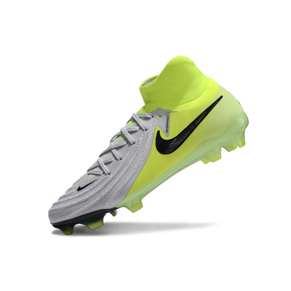 Chuteira Campo Nike Phantom Luna 2 Elite FG Cinza e Verde 