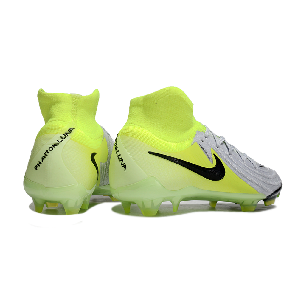 Chuteira Campo Nike Phantom Luna 2 Elite FG Cinza e Verde 