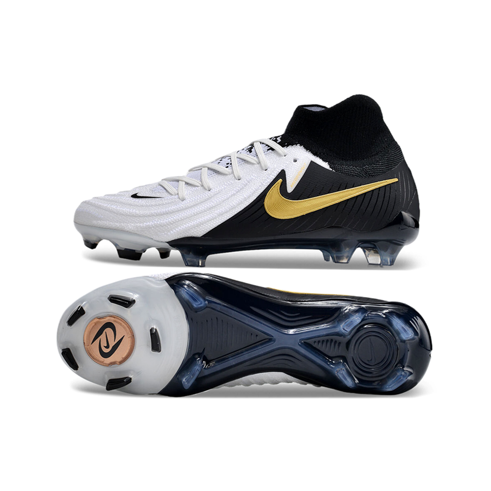 Chuteira Campo Nike Phantom Luna 2 Elite FG Preta e Branca 