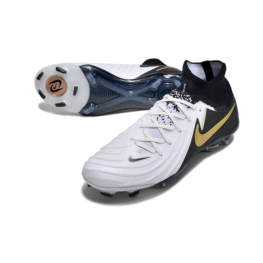 Chuteira Campo Nike Phantom Luna 2 Elite FG Preta e Branca 