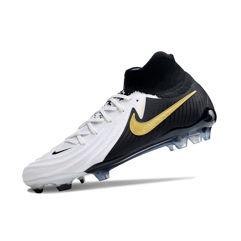 Chuteira Campo Nike Phantom Luna 2 Elite FG Preta e Branca 