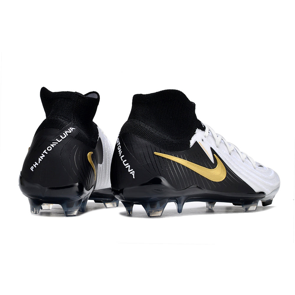 Chuteira Campo Nike Phantom Luna 2 Elite FG Preta e Branca 