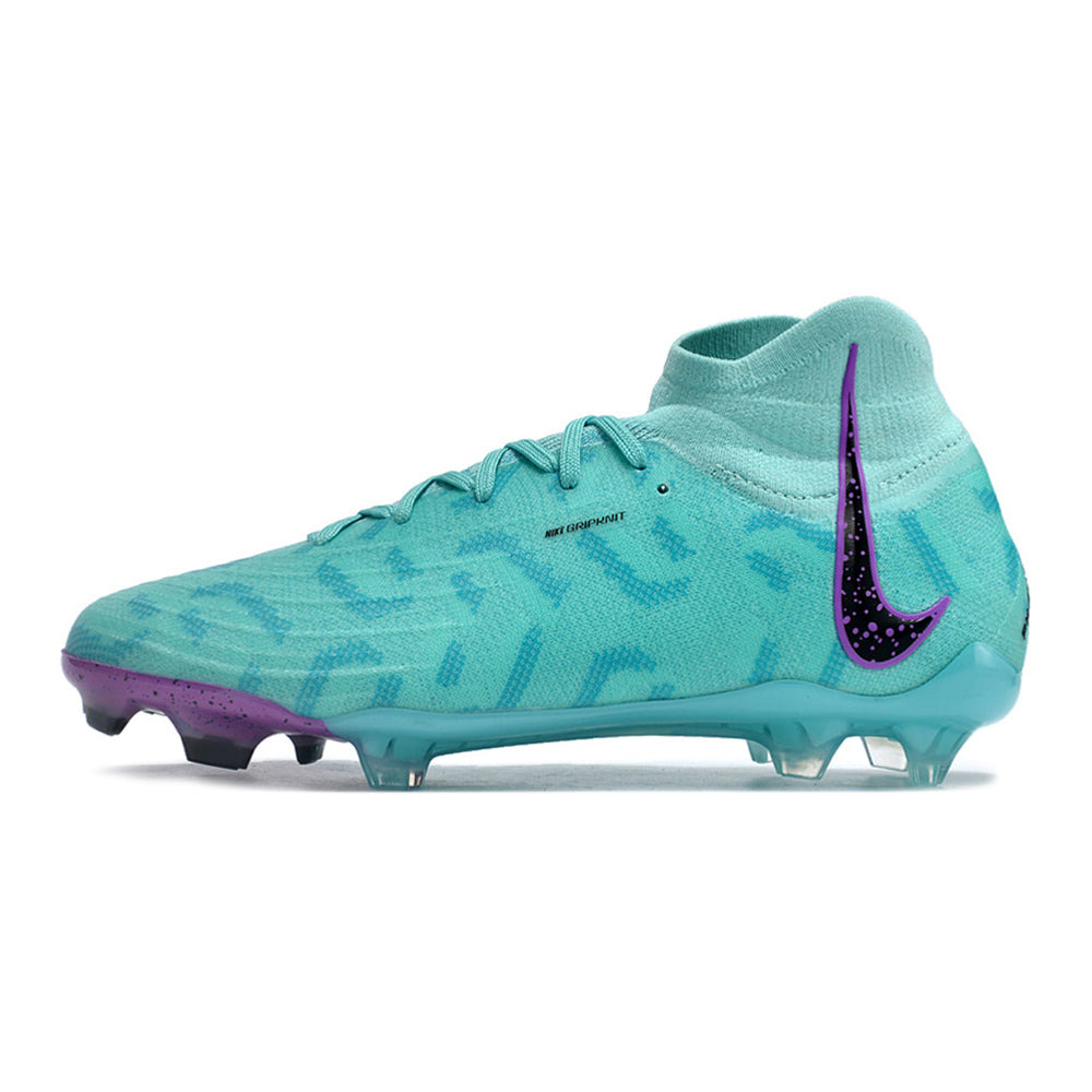 Chuteira Campo Nike Phantom Luna Elite FG Azul e Roxa 