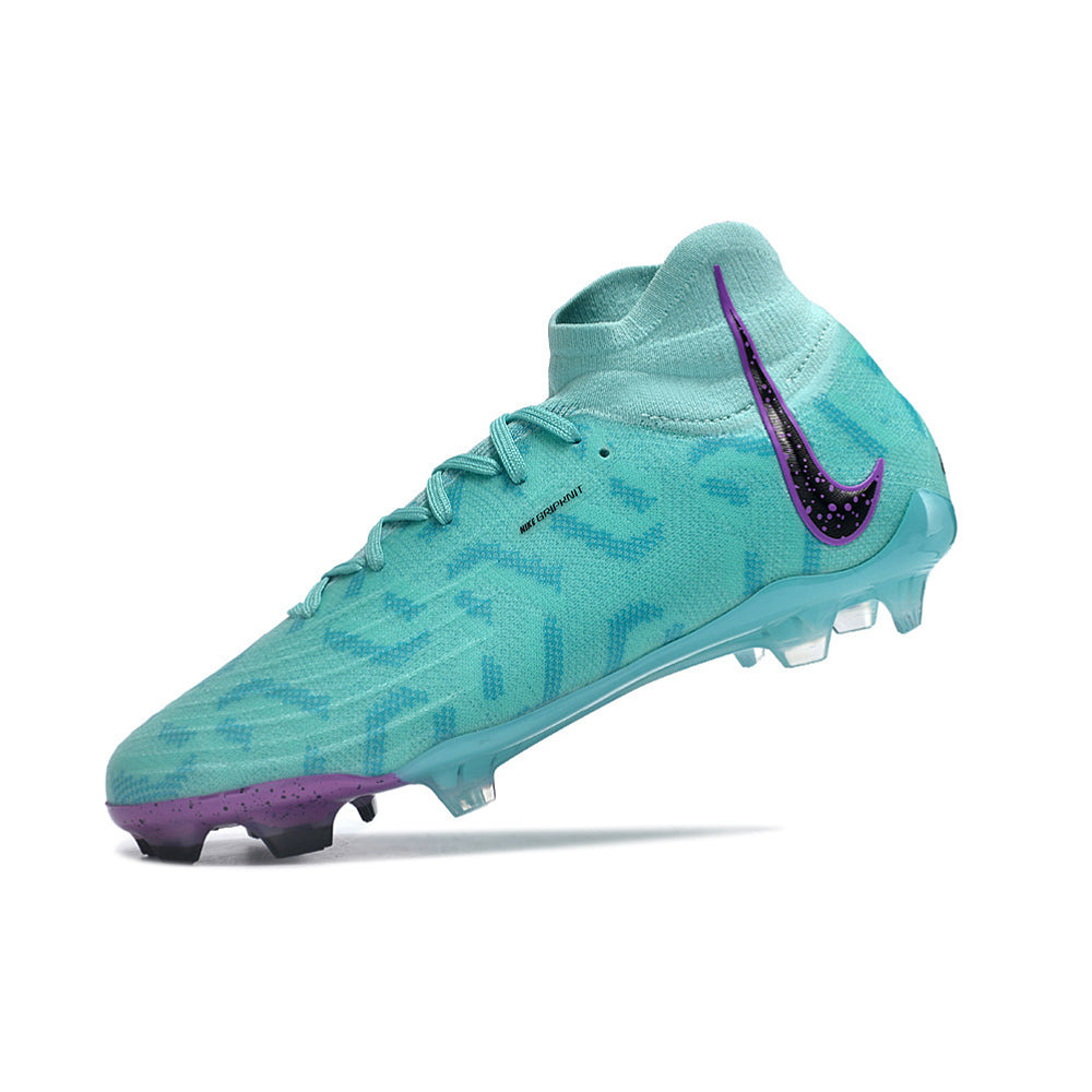 Chuteira Campo Nike Phantom Luna Elite FG Azul e Roxa 