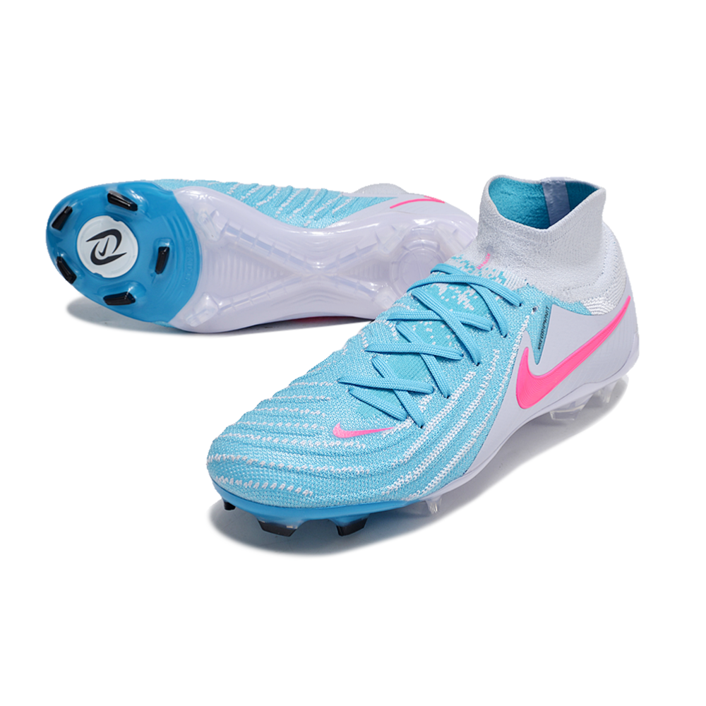 Chuteira Campo Nike Phantom Luna Elite FG Cinza, Azul e Rosa