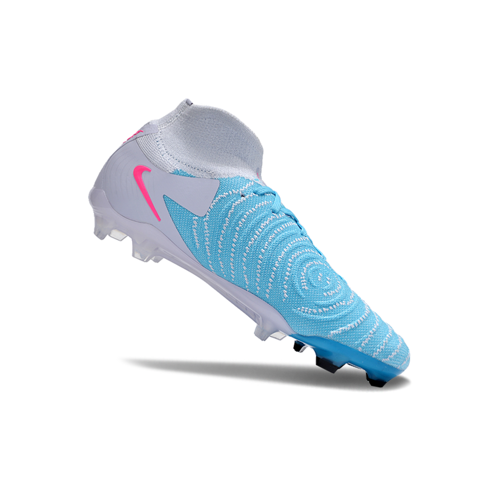 Chuteira Campo Nike Phantom Luna Elite FG Cinza, Azul e Rosa