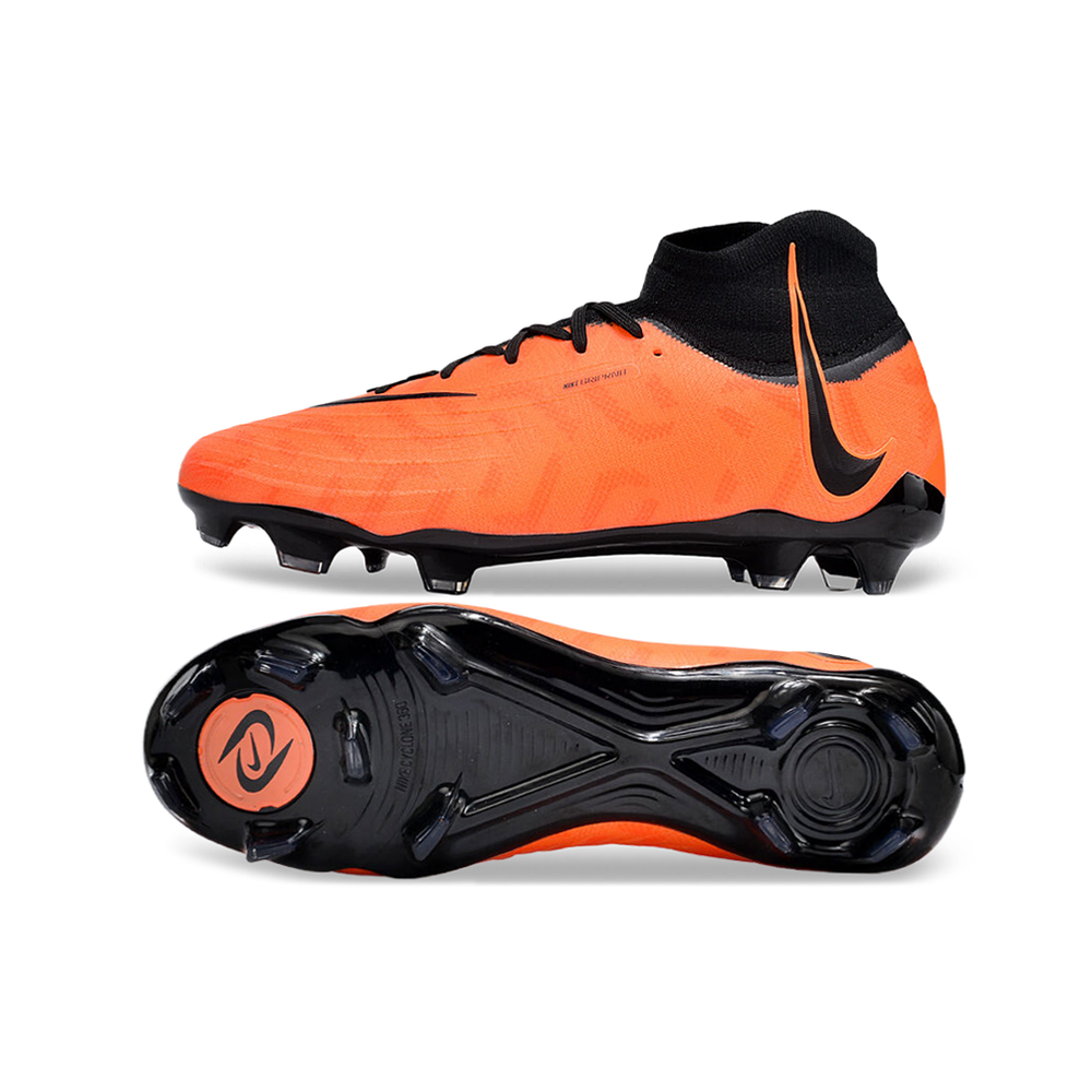 Chuteira Campo Nike Phantom Luna Elite FG Laranja e Preta