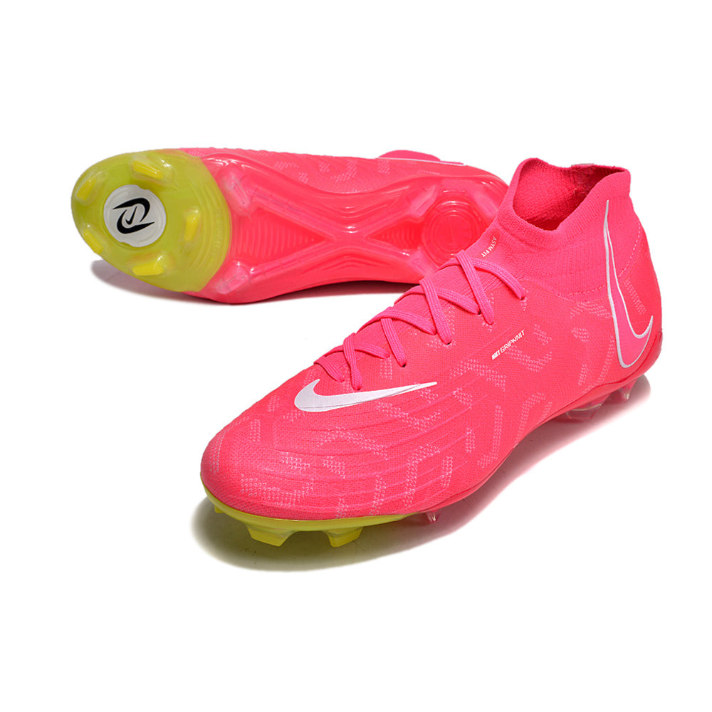 Chuteira Campo Nike Phantom Luna FG Rosa e Verde