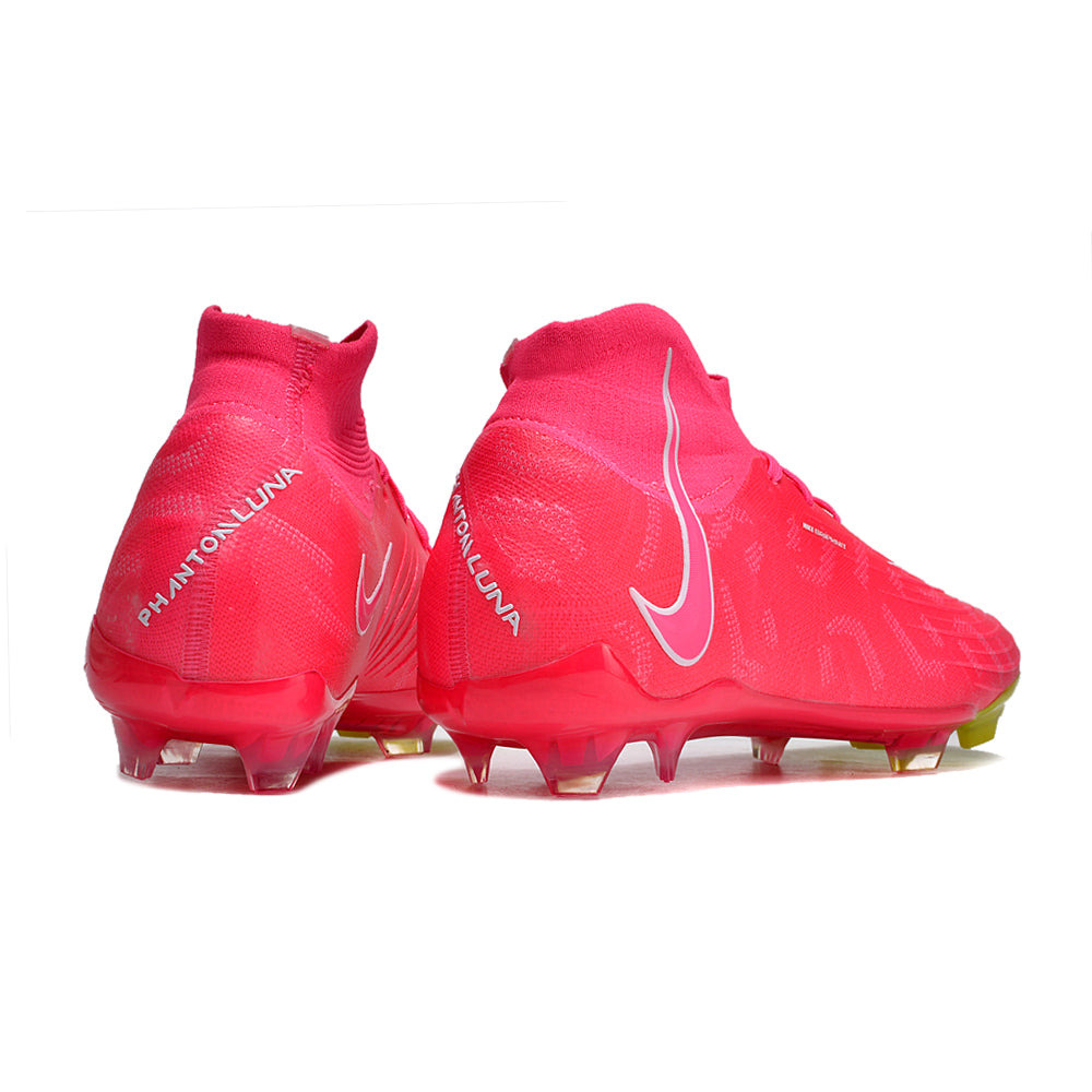 Chuteira Campo Nike Phantom Luna FG Rosa e Verde